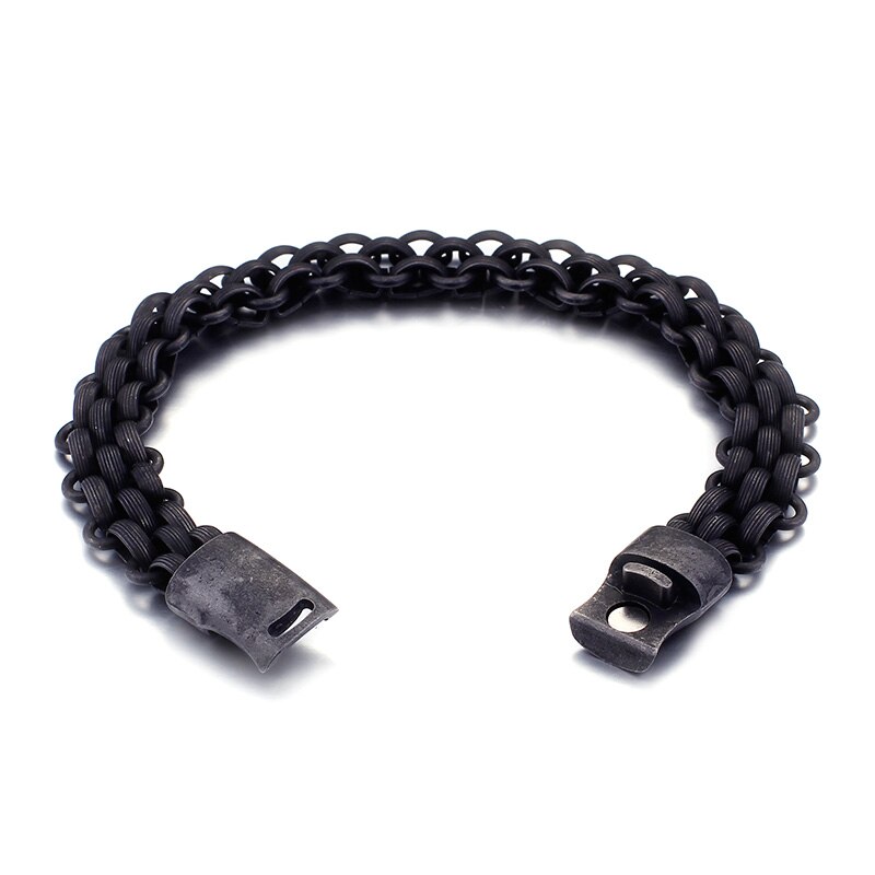 TrustyLan Catena dell'acciaio inossidabile degli uomini Braccialetto Nero Gioielli Uomo 13 MILLIMETRI Armbanden Erkek Bileklik Amicizia Braccialetto da Uomo Homme: stile 1