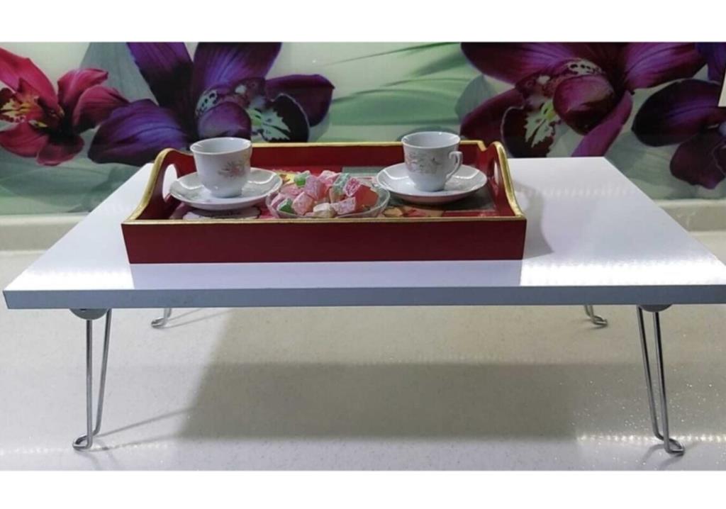 Folding Laptop-Working-Breakfast Stand-Bed Stand White