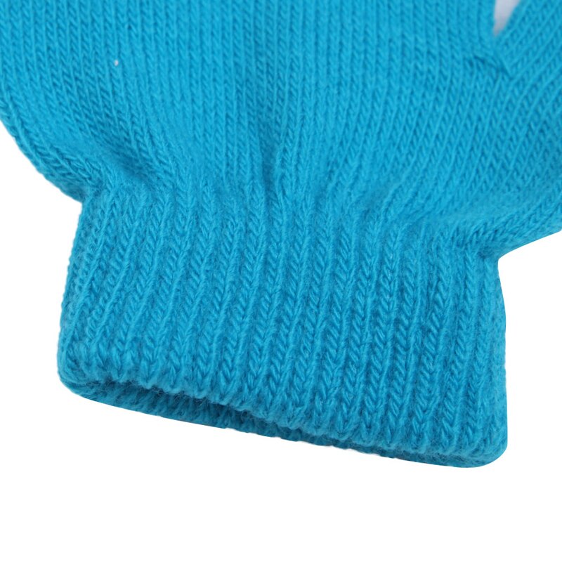 1 Paar Winter Leuke Baby Jongens Meisjes Handschoenen Effen Kleur Vinger Punt Knit Stretch Wanten