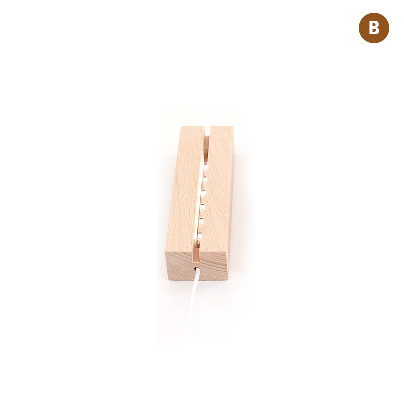 Usb Acryl Dagelijks Momenten Foto Led Lamp Memo Message Board Met Hout Standhouder Set Lamp Creatieve School Briefpapier: Style-02