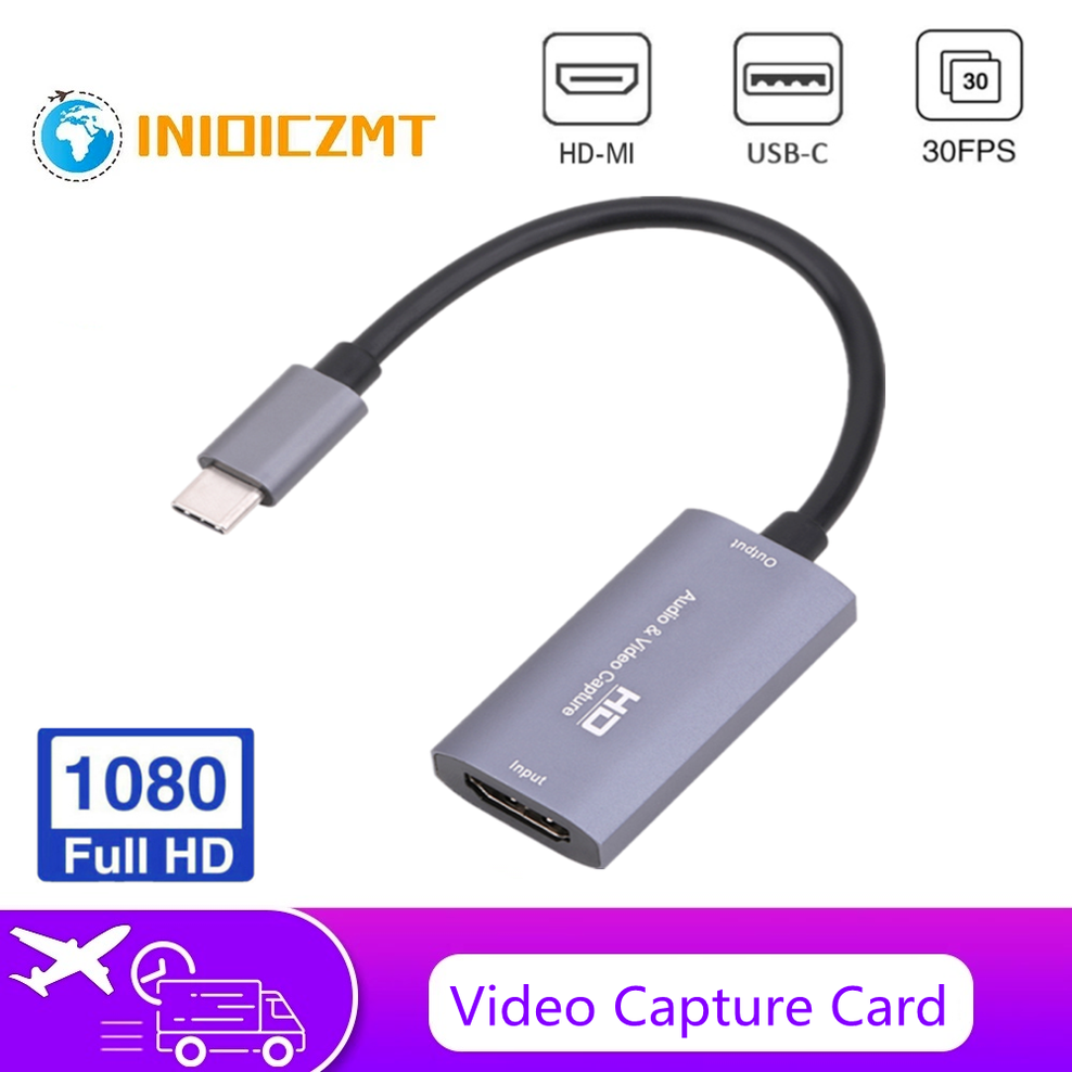 Inioiczmt Hd 1080P Z29A Hdmi-ingang USB-C Uitgang Audio Video Capture Card Fot Telefoon/Computer Game Live plug En Play Vangt