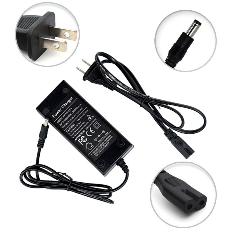 FCC,CE ROHS approval balance Electric Scooter Battery Charger 29.4V 2000mA for 2/4 wheels Skateboard Hoverboard Charger: US plug