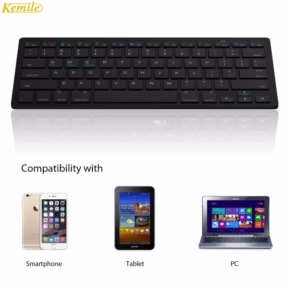 Kemile Professionele Ultra-Slanke Draadloze Toetsenbord Bluetooth 3.0 Toetsenbord Teclado Voor Apple Voor Ipad Serie Ios Systeem