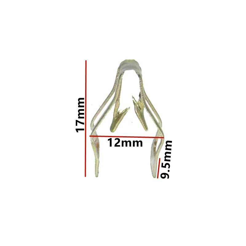 Auto U-Type Metalen Ijzeren Klem Center Console Dashboard Geluid Radio Cd Dvd Navigatie Panel Fasteners Clips Rivet Auto snap Gesp: 10Pcs D652