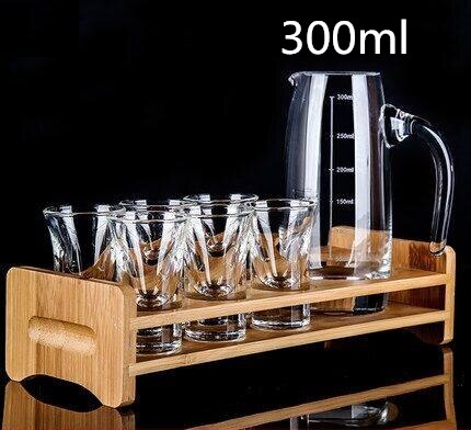Présentoir à Cocktail verre cristal | Ensemble de Bar, verre de cristal, tasse de liqueur, ensemble de gobelets de liqueur avec support de la bouteille de vin de 300ml/500ml: Set of 300ml
