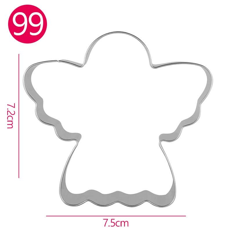 Kerstboom Sneeuwpop Cookie Cutters Candy Fondant Cookie Cutters Rvs Suiker Ambachtelijke Bakken Gebak Biscuit Mallen: 22