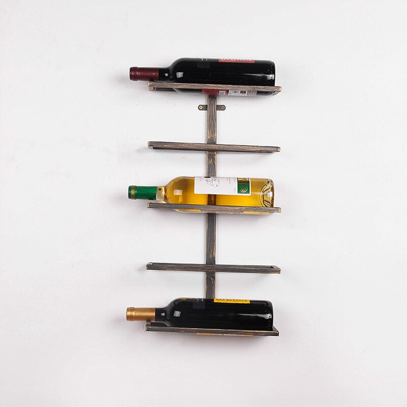 American Iron Bar Wall Minimalist Decor Hanging Wine Cabinet Bar Wall-mounted WineStand Glassholder Floating Shelf