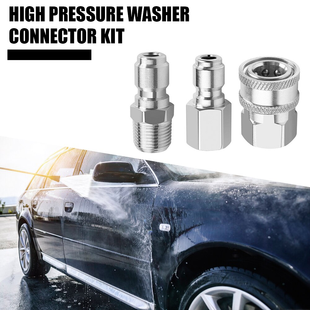 3 Stks/set Rvs 3/8 Quick Disconnect Npt Hogedrukre... Grandado