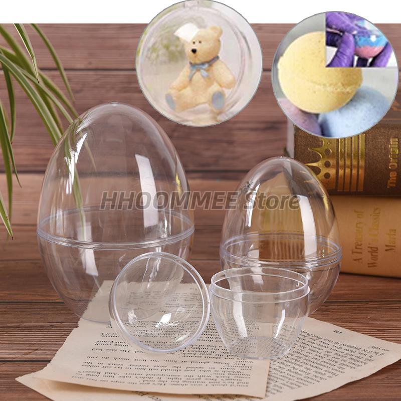 Décorations en forme d'oeuf en plastique Transparent, 1 pièce, trémies de noël, ornement boule suspendue, fournitures de fête pour enfants