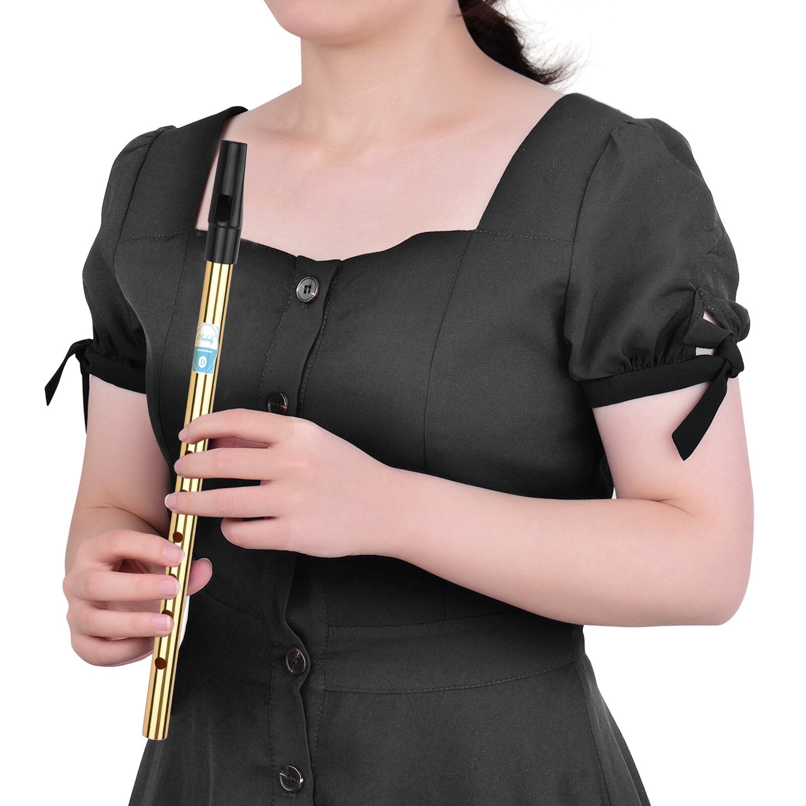 Muslady Irish Whistle Flute Key of D 6 Holes Flute Wind Musical Instruments for Beginners Intermediates Experts