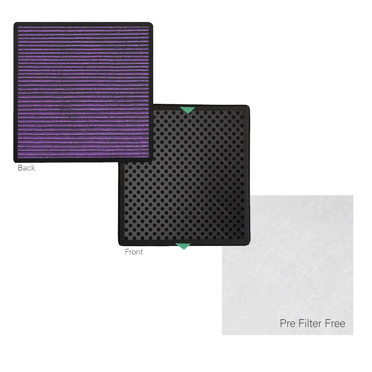 Daikin MCK55S(T) і ACK55S(T) luftreiniger Kompatibel Hepa Kohlenstoff Kombiniert KAFP080B4 Filter + Vor Filter: Amethyst Silber- Ion Hepa Karbon Filter