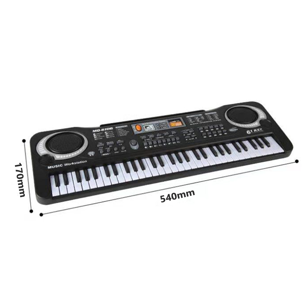 61 Keys Piano Digital Music Electronic Keyboard KeyBoard Black Electric Piano Kids with microphone Keyboard instrument