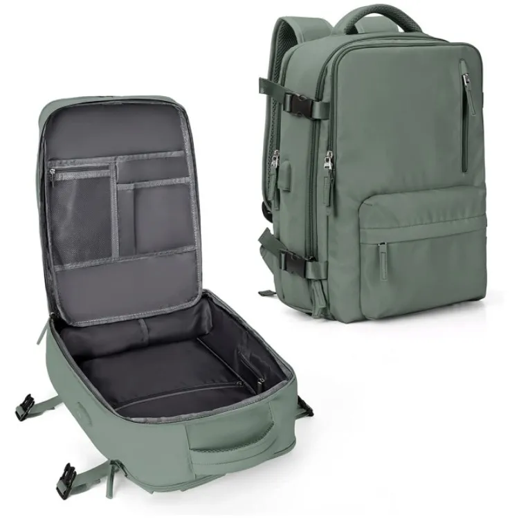 Mochila de viaje para llevar artículos personales, bolsa para vuelos aprobada, maleta de equipaje de mano de 35L, bolsa de fin de semana impermeable para hombres y mujeres: Transparente