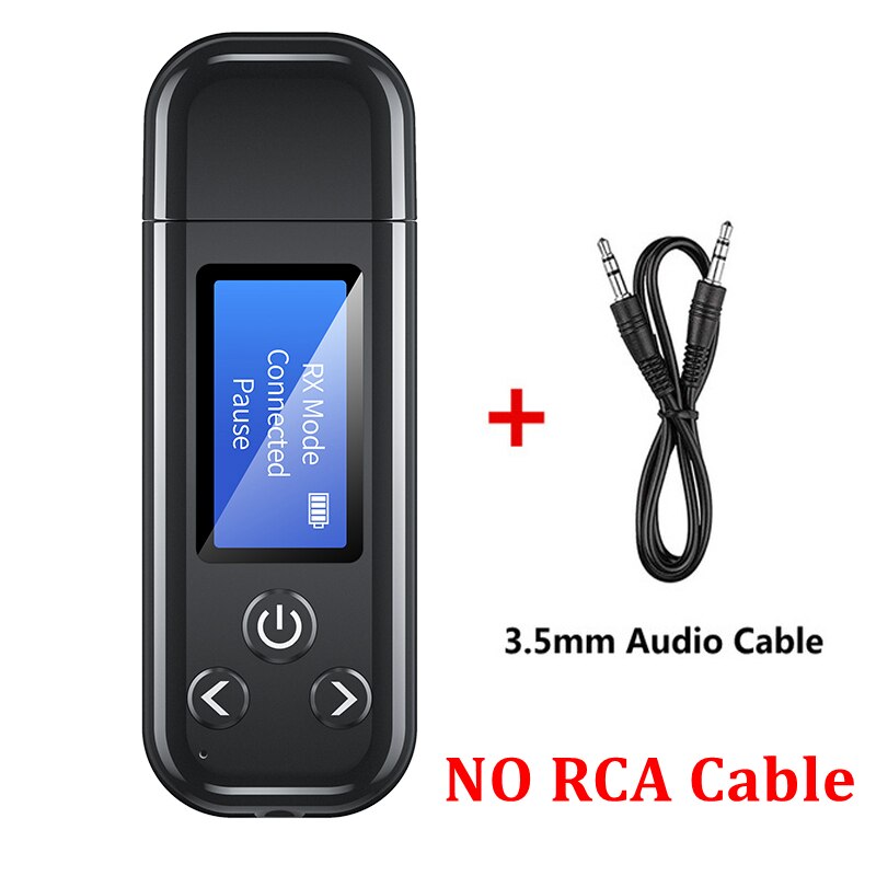 Bluetooth 5,0 Empfänger Absender LCD Anzeige USB kabellos Adapter Für PC Computer Auto Lautsprecher Unterstützung TF Karte Audio- Empfänger: nein RCA kabel