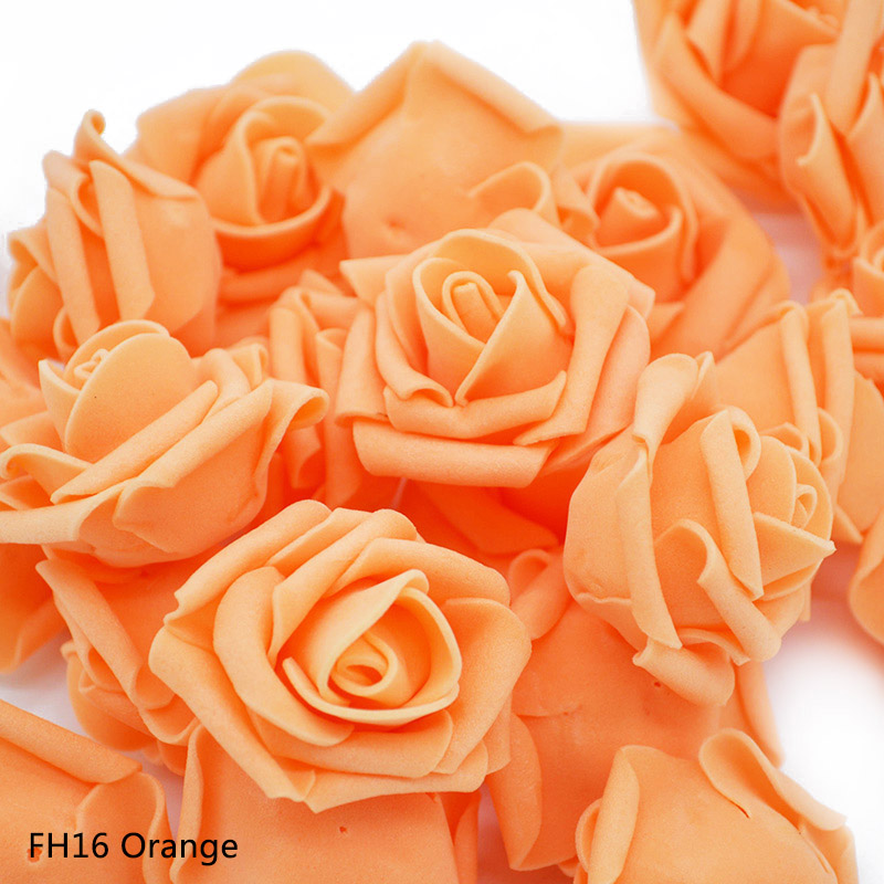 20 st/lot 4cm konstgjorda rosblomma pe skum blomhuvuden rosett scrapbooking blomma gör det själv krans bröllopsfest dekoration: Fh16