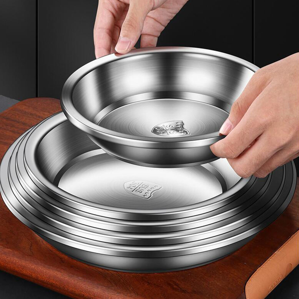 1 Set Huishoudelijke Voedsel Plaat Vis Stomen Schotel Met Deksel Gestoomde Vis Plaat Knoedel Serveerschaal Roestvrij Staal Diner Plaat