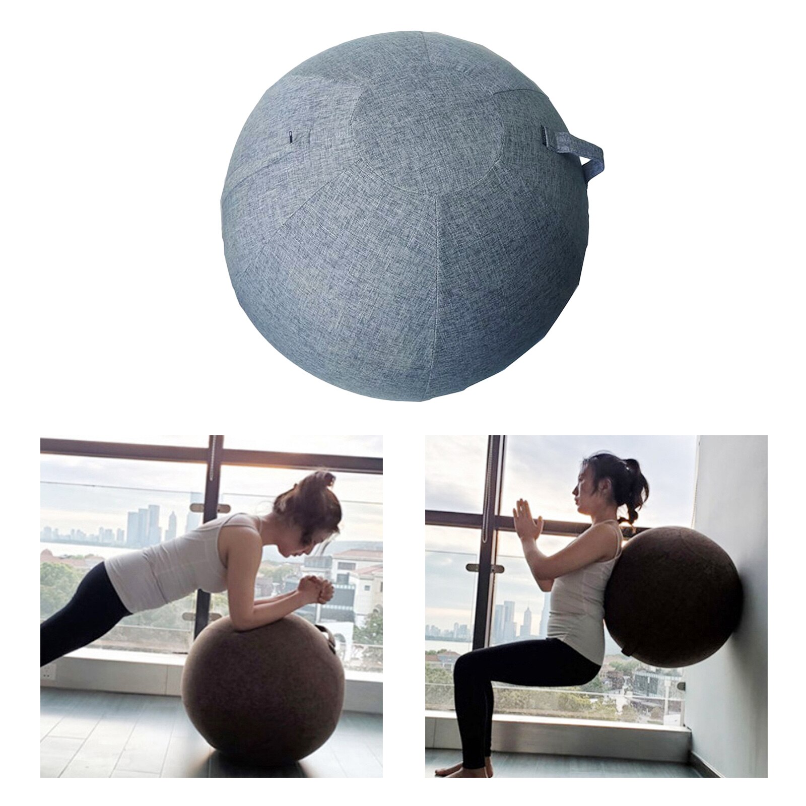 Duurzaam Yoga Bal Cover Pilates Balance Oefening Pilates Bal Protector Zitten Bal Stoelbekleding Carrier Met Handvat