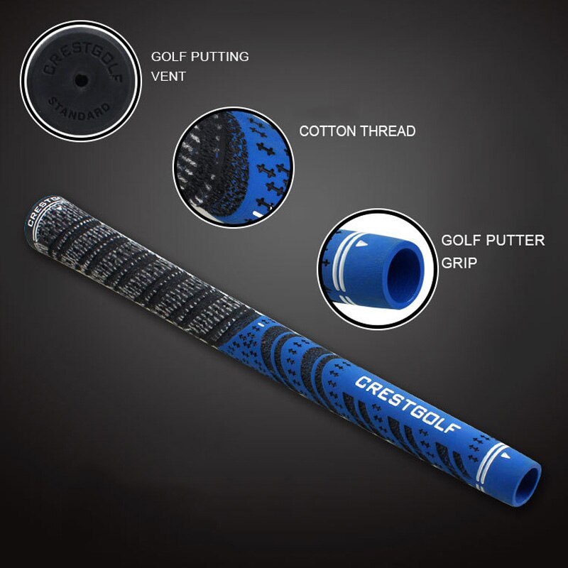 Golf Club Grip Standard Size, Golf Anti-Slip Iron Grip, All-Weather Control Thread Technology Rubber Combine with Carbon Yarn