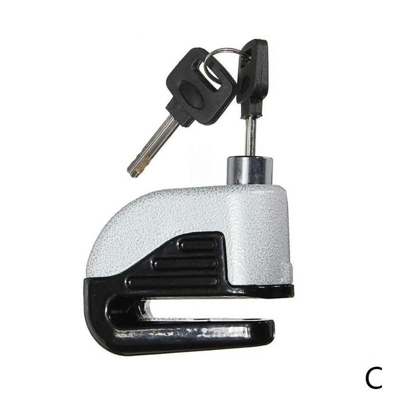 Motorcycle Disc Brake Alarm Lock Motorcycle Mountain Lock Alarm Disc Wheel Bike Lock Safety Brake Alarm Anti-theft Brake Di T2T3: Silver Gray