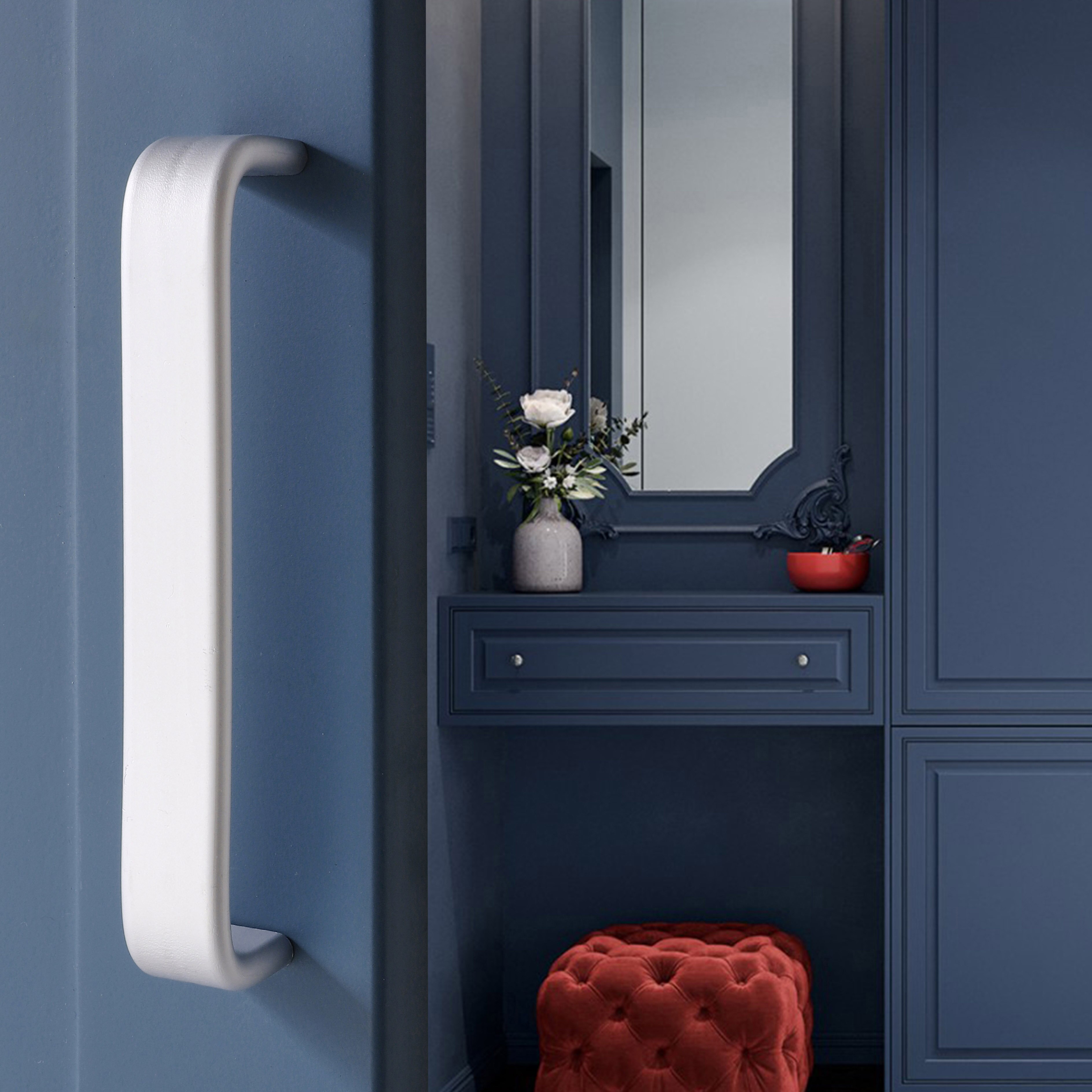 Aluminium Alloy U type Black Cabinet Knobs Kitchen Cabinet Handles Drawer Knobs Pulls Black Furniture Handle Cabinet Hardware