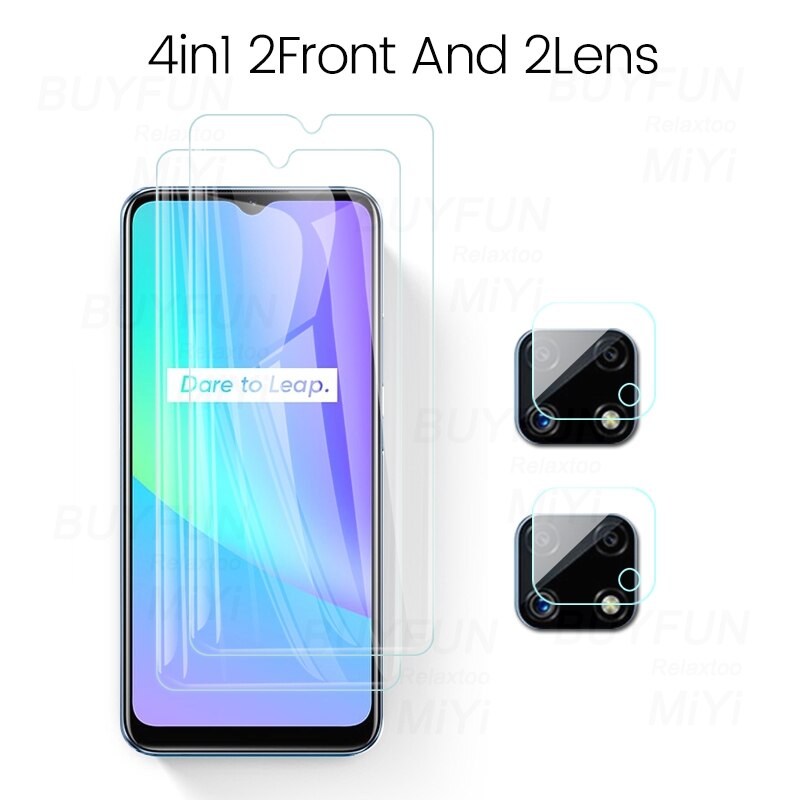 1to4 Camera Lens Beschermende Glas Realme C25 C25s Glas Screen Protectors Op Realmi Realmy Rijk Relme C 25 S 25 S 25c Telefoon Film: 4in1 2front 2lens / For Realme C25 2021