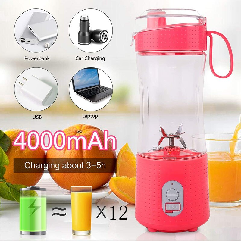 Draagbare Juicer Machine Usb Elektrische Blender Mixer Fruit Smoothie Blender Beker Voor Persoonlijke Food Processor Maker Sapcentrifuge