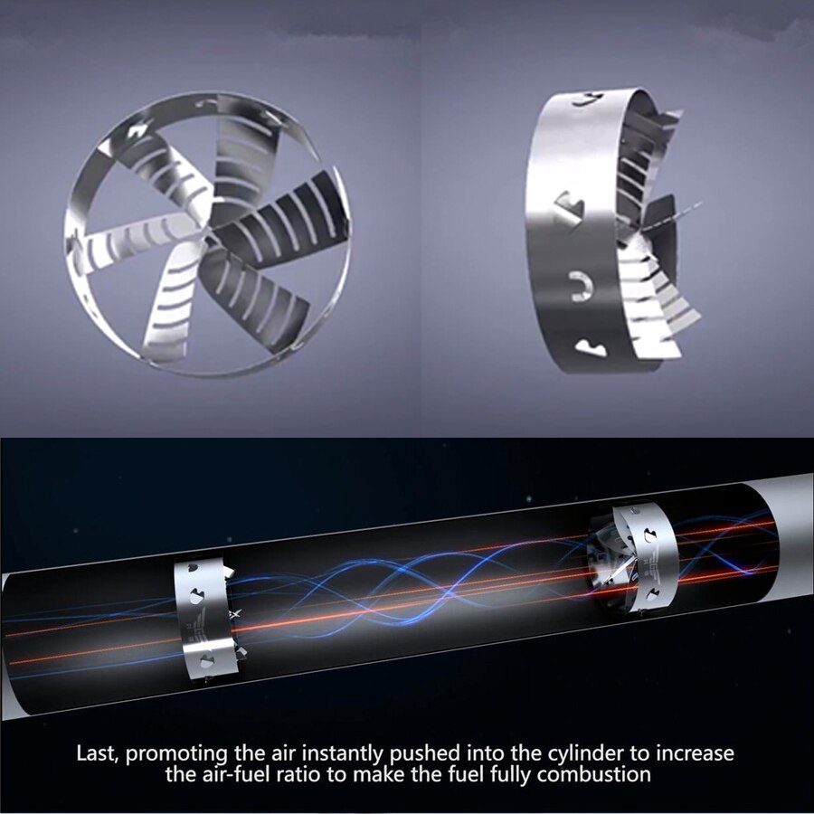 Car Power Fuel Saver Machinery Turbo Fuel Saver Oil Accelerator Increase Air-fuel Ratio Power Reduce Emission Stainless Steel