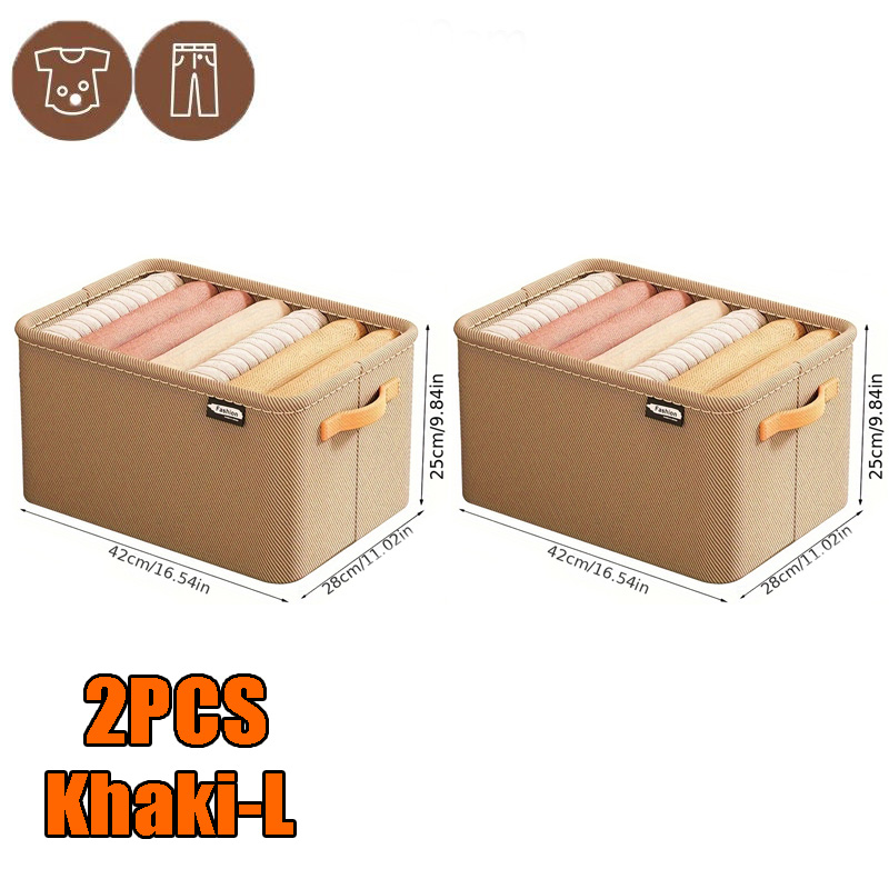 Aufbewahrungsbox für Jeans und Hosen, Kleiderschrank, Kleidung, Organizer, Schrank, Schubladen, Organizer für Unterwäsche, BH, Socken, T-Shirt, Organizer: Blau