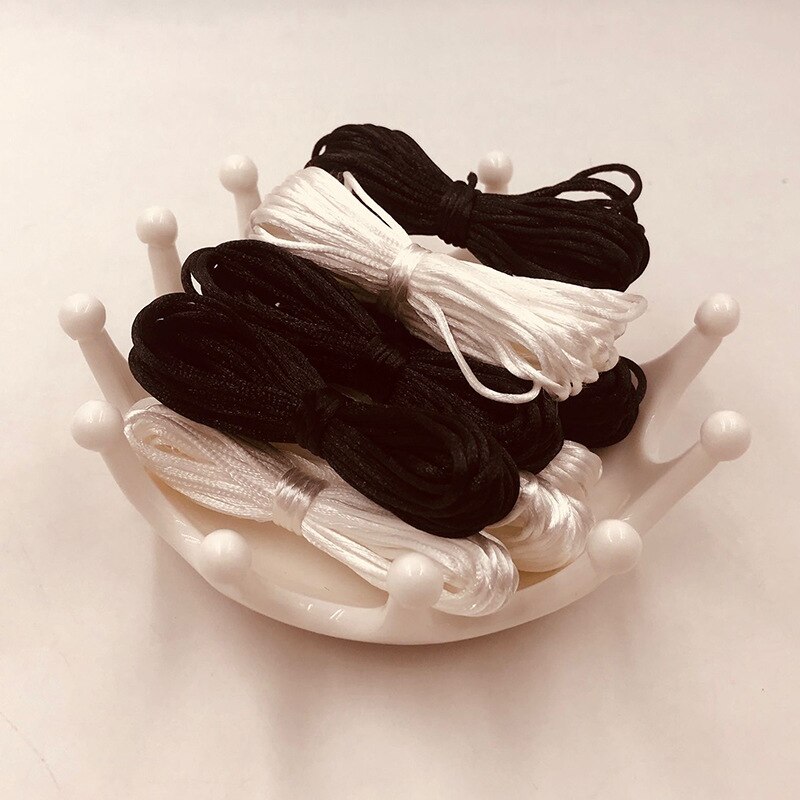 1 rolle 5m Weiche Satin- Nylon Mehrfarbigen Schnur Feste Seil Für Schmuck Machen Perlen Baumwolle Schnur Für Baby 1,5mm DIY Halskette Anhänger