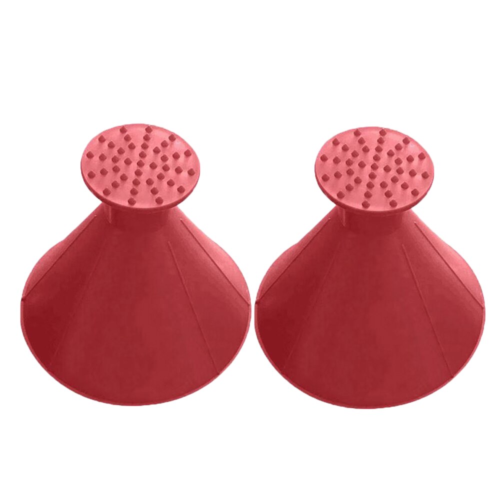 Auto Ice Scraper Useful Car Windshield Snow Removal Magic Outdoor Ice Shovel Cone Shaped Funnel Snow Remover Tool Scrape: 2Pcs Red