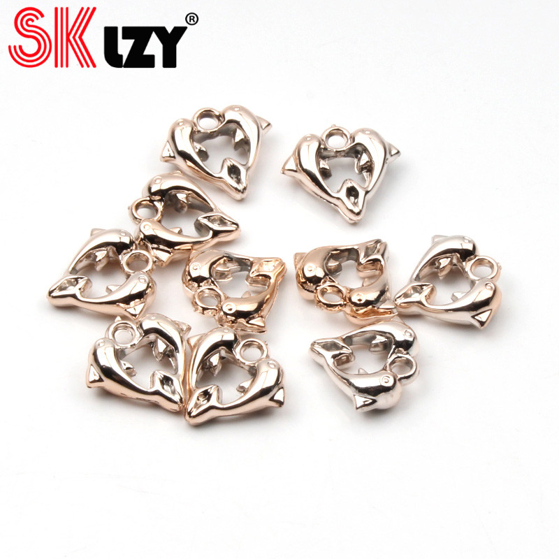 30 stücke Rose Gold Acryl Gemischt Stile Blatt Herz Schlüssel Crown Charms Anhänger DIY Schmuck für Halskette Armband, Der Mithelfer