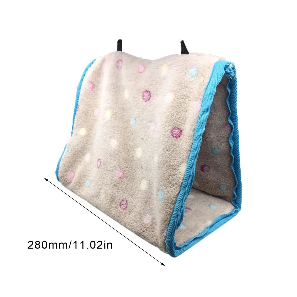 Papuga bawełniany hamak zimowy zwierzę domowe legowisko z bawełny ciepły trójkątna zabawka artykuły dla ptaków papuga przenośny ptak wisząca zabawka: CP252602