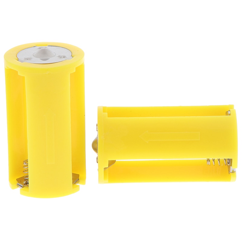 2PCs 3AA to D Parallel Adapter Battery Holder Converter Adapter Switcher Case Box