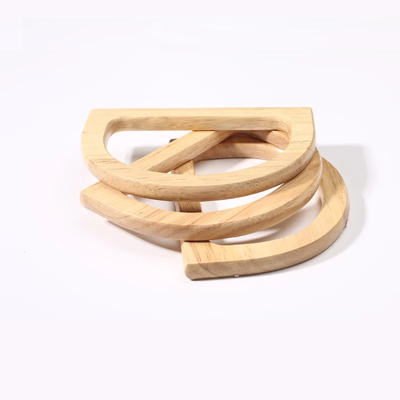 1 st träväskhandtag handväska väskram d-ring form ersättning gör-det-själv väskdelar tillbehör: Koppar