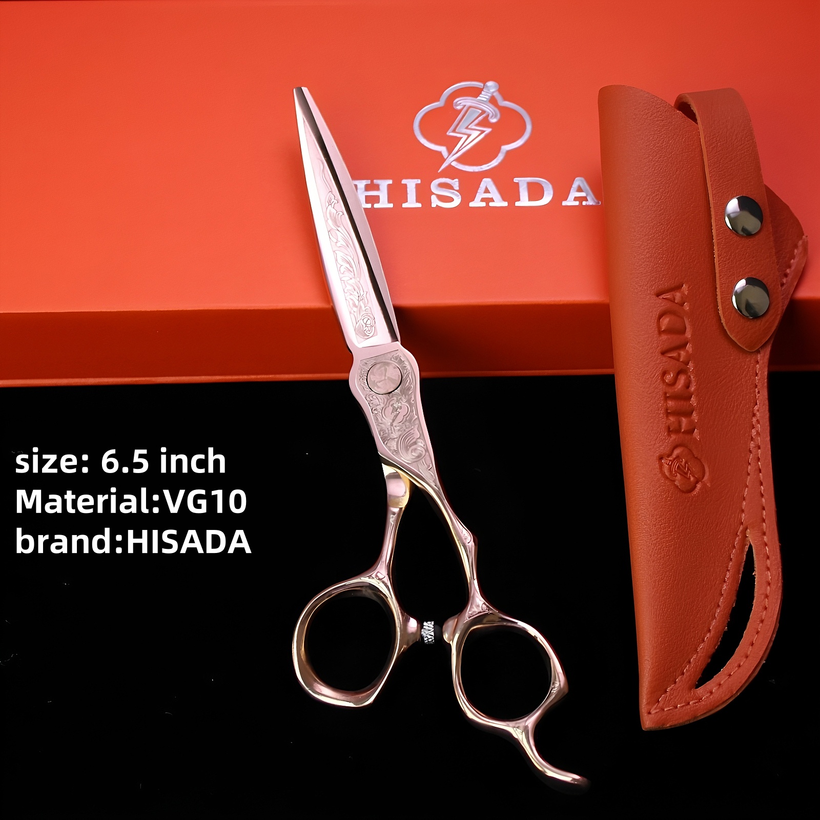 HISADA 6,0-inch VG10 staal Wolfraam Staal Patroon Hoogwaardige schaar Patroon Professionele Kapsalon Top Professionele Schaar