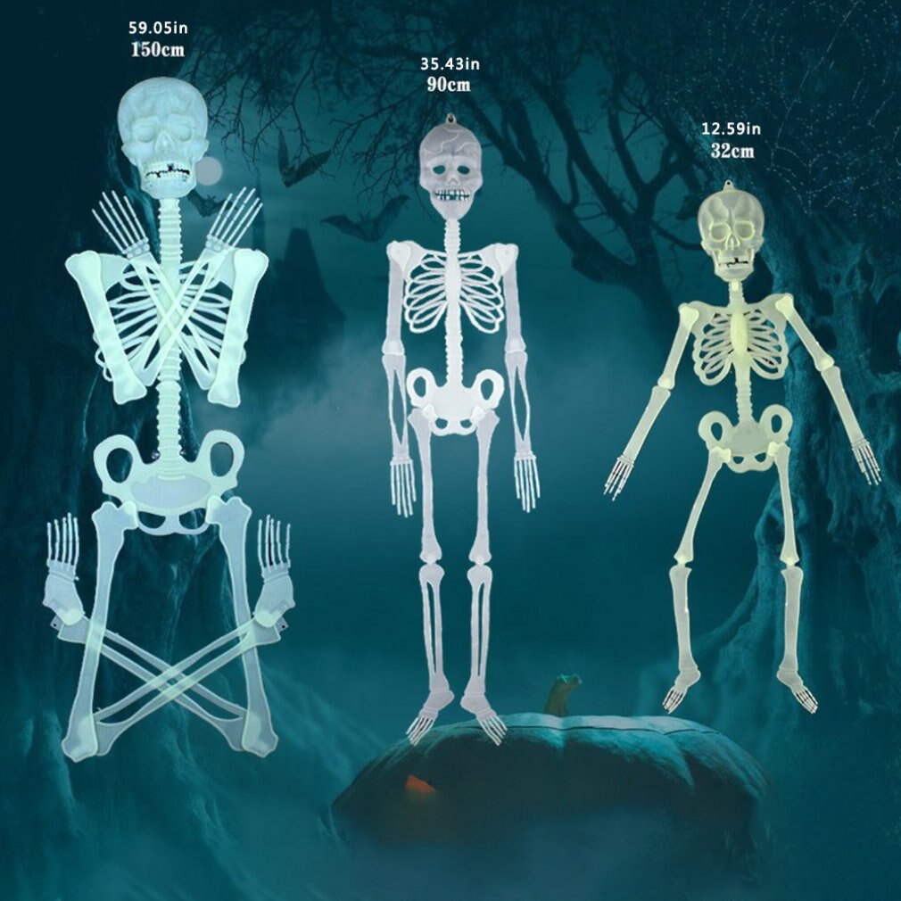 Halloween rekwisieten bar ktv horror scene decoratie benodigdheden lichtgevend skelet frame gloeiend skelet