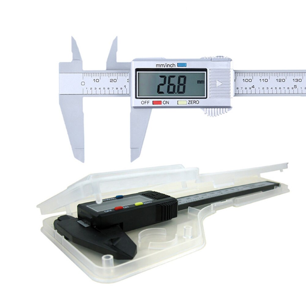 High precision electronic digital display Vernier caliper 0-150mm plastic measuring tool inner diameter outer gauge ruler