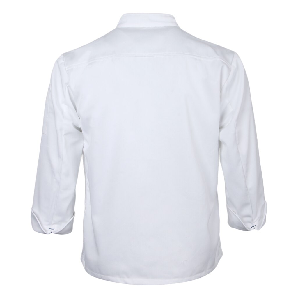 Unisex Single Breasted Cook Suit Long-sleeve Clothes Chef Uniform Chef Coats for Restaurant Hotel Cafe