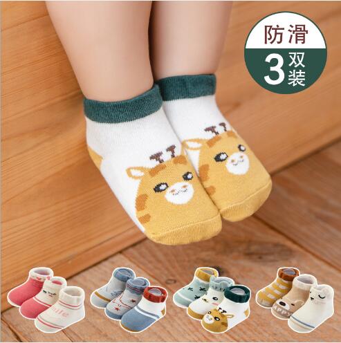 0-3 Y 3 Paia/lotto Autunno e inverno nuovo allentato bocca del bambino antiscivolo calzini del pavimento dei bambini I bambini della ragazza del ragazzo