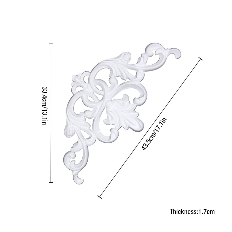 Home decor ceiling lamp corner flower decoration stickers furniture decals hollow PVC home accessories DIY wood carving flowers: H