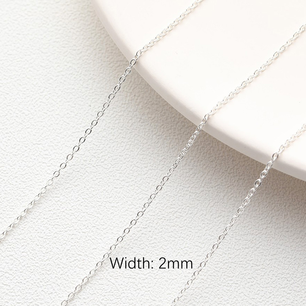 1 Meter 925 versilberte Ketten Armbinde Messingkette für Schmuckherstellung Halskette Diy Ohrringe Zubehör handgemachte Accessoires 39": verrotten