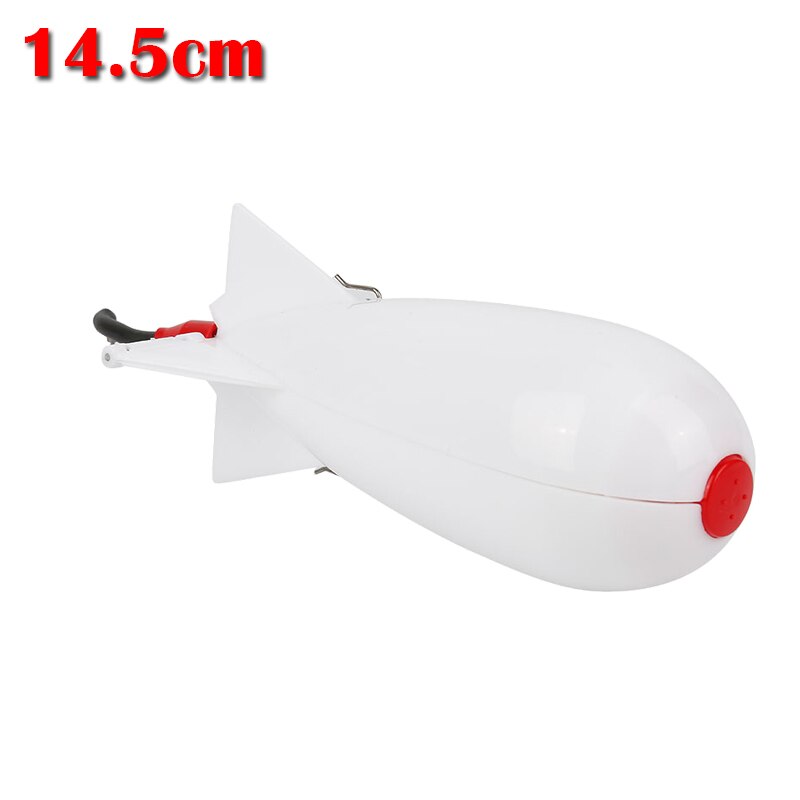 Carp Fishing Feeder Nesting Bait Feeder Cage Float Thrower Floating Bait Container Fishing Tool Particle Container: 14.5cm White