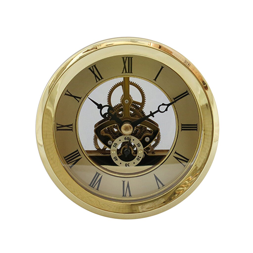 103mm/4.06inch Dial Roman Numeral Watch Quartz Clock Insert With Golden Trim