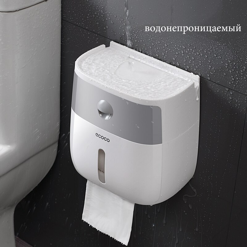 Toilet Paper Holder Waterproof Wall Mounted Toilet Paper Tray Roll Paper Tube Storage Box Tray Tissue Box Shelf Bathroom Product