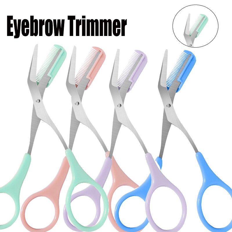 Recortador de cejas de acero inoxidable, peine, tijeras de pelo, Clips, maquinilla de afeitar, accesorios de maquillaje, 1 pieza