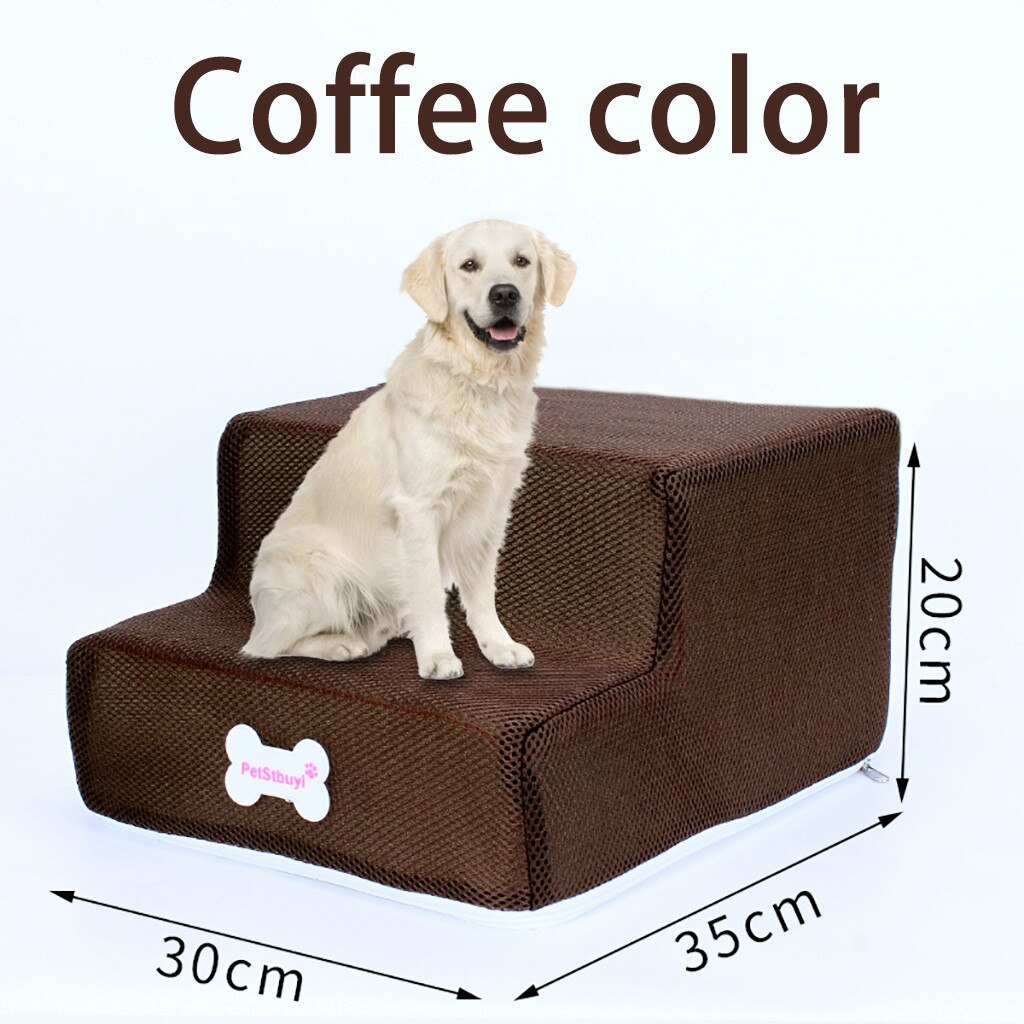 Pet Bed Stairs Pet Stairs Breathable Mesh Foldable Pet Stairs Detachable Dog Ramp 2 Steps Ladder for Small Dogs Puppy Cat Bed: C