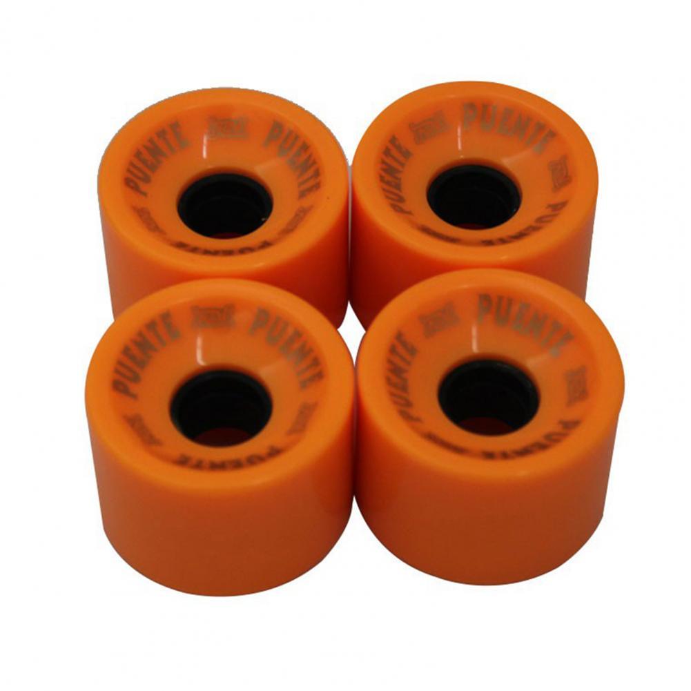 Ruote da Skateboard ruote da tavola in poliuretano Cruiser colore brillante antiruggine pratiche ruote da Skate di buona tenacità:  Orange 4pcs