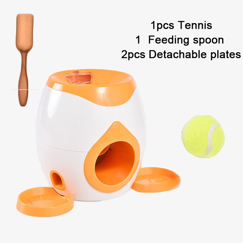 Hond Tennis Beloning Machine Speelgoed Huisdier Bal Launcher Speelgoed Iq Training Voor Hond Speelgoed 6Cm Elastische Tennisbal voor Binnen Of Buiten: Orange