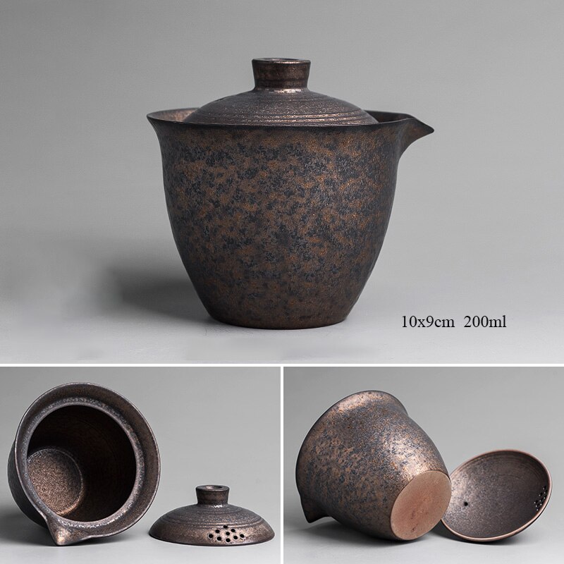 TANGPIN japanese ceramic teapots gaiwan vintage chinese kung fu tea pot 200ml: Default Title