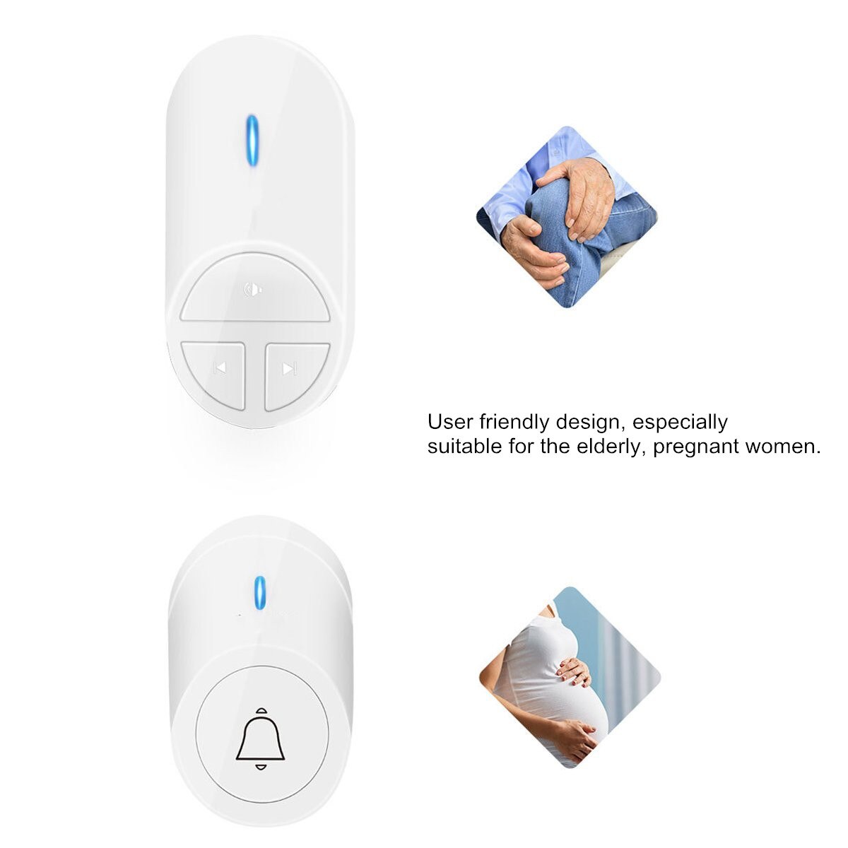 5 Level Wireless Smart Home Doorbell Kit Intelligent Home Security Doorbell Adjustable 300M Remote US Plug Smart Door Bell